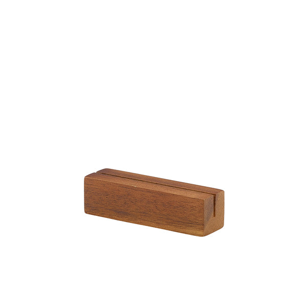 GenWare acaciahouten menuhouder 9 x 2,5 cm – tafelstandaard voor restaurant en café