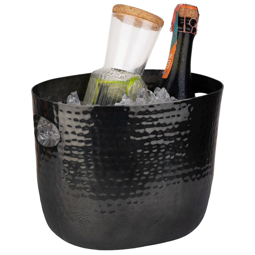 APS champagneschaal RVS – ruime koelbowl voor meerdere flessen in de horeca
