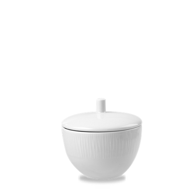 Churchill Bamboo suikerpot 237 ml – gespikkeld porseleinen suikerpot voor bij koffie in de horeca