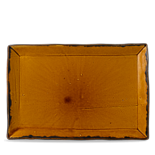 Dudson Harvest Brown rechthoekige serveerschaal 34,5x23,3 cm – bruin porselein voor restaurants