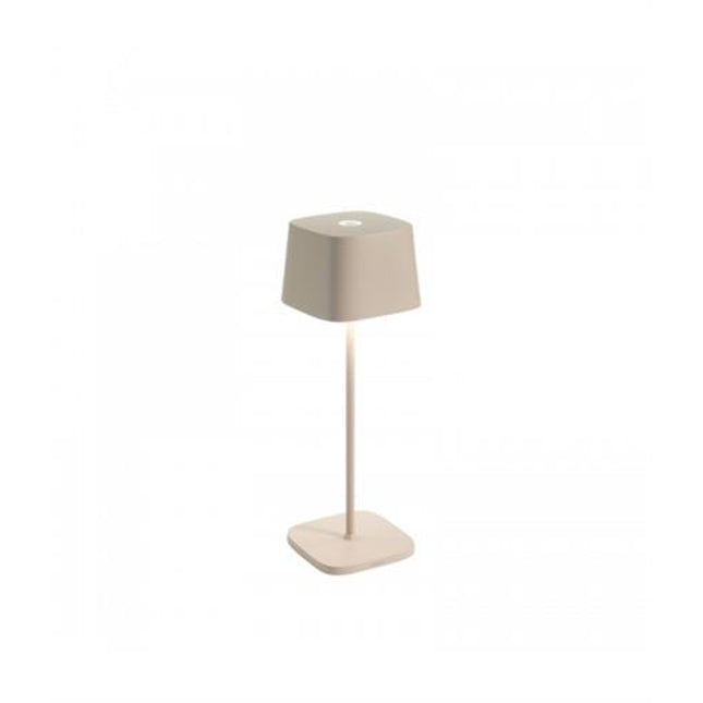 APS Ofelia PRO tafellamp zand met LED-dimmer - oplaadbare lamp voor restaurants