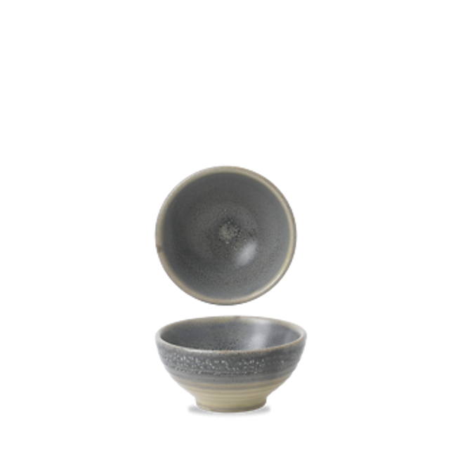 Dudson Evo Granite rijstkom 10,5 cm – graniet-grijze porseleinen rijstkom voor de horeca
