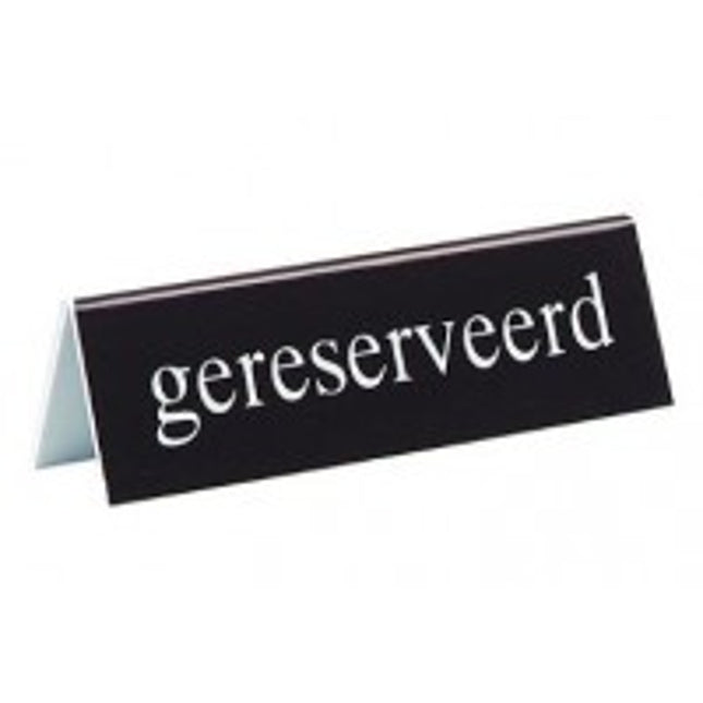 Bordje Gereserveerd/Gereserveerd 13*4 cm – EMGA