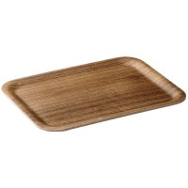 APS antislip dienblad teak rechthoekig medium - houten serveerblad voor restaurants
