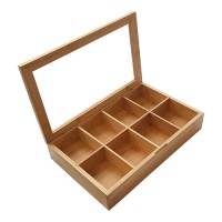 Theedoos 8-Vaks, Bamboe 28*16 cm – EMGA