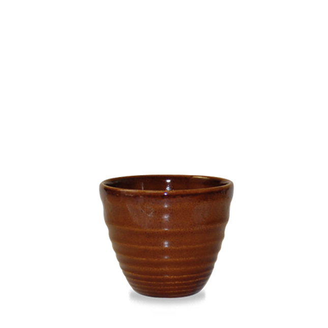 Churchill Cinnamon Ripple chipmok 280 ml – bruine keramische mok voor friet en snacks