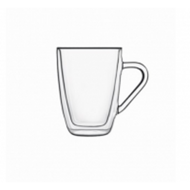 Luigi Bormioli Thermic 2 Glass Mug Set – dubbelwandige thermoglasset voor koffie en thee