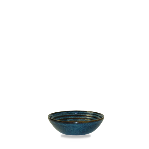 Churchill Sapphire Ripple dipschaal 140 ml – blauwe keramische saucier voor restaurants