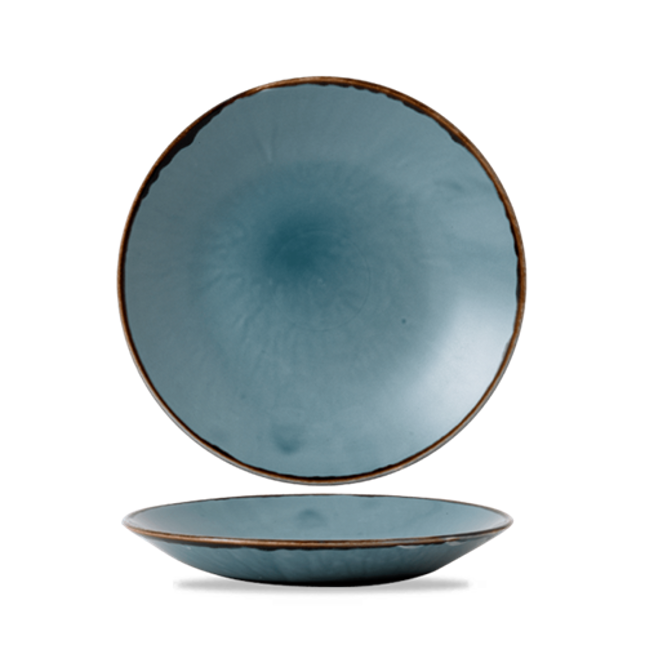 Dudson Harvest Blue diep coupebord 28,1 cm – blauw porseleinen diep bord voor de horeca