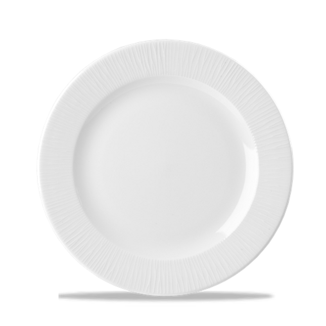 Churchill Bamboo bord op voet Ø 26 cm – gespikkeld porseleinen presentatiebord voor fine dining