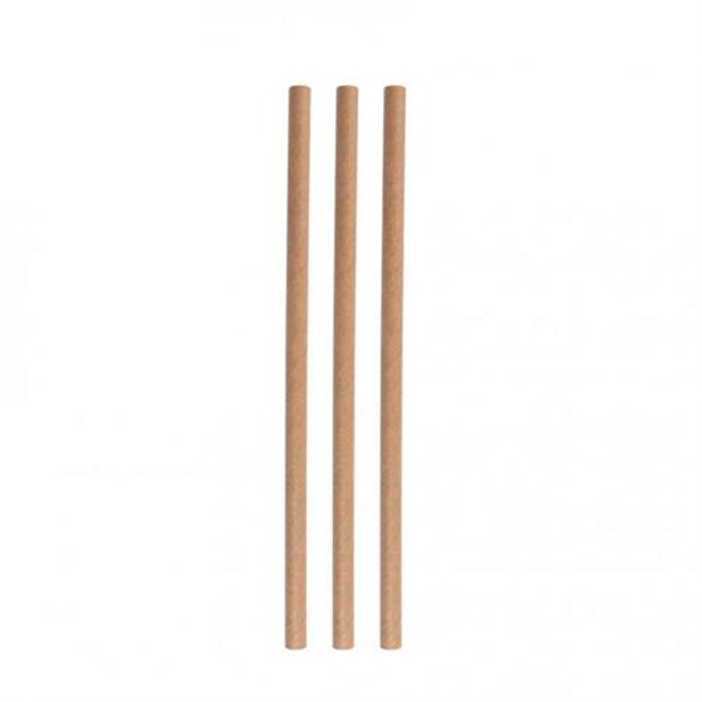 APS eco papieren rietjes beige 6 x 150 mm - duurzame rietjes voor de bar