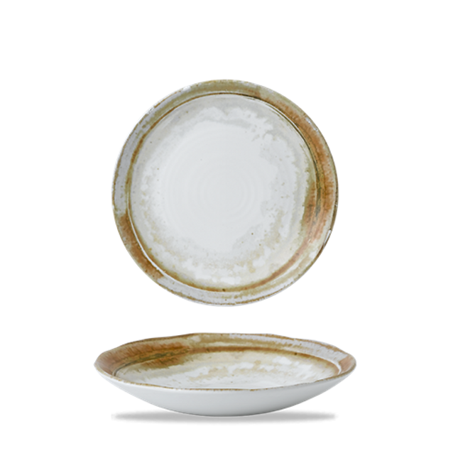 Dudson Sandstone organische coupekom 25 cm – zandsteenkleurige porseleinen kom voor restaurants