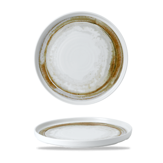 Dudson Sandstone bord met opstaande rand 26 cm – zandsteenkleurig porseleinen bord voor de horeca