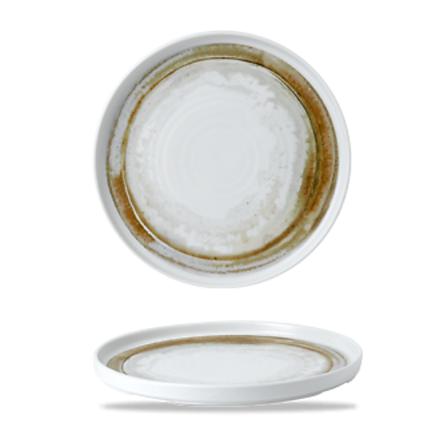 Dudson Sandstone bord met opstaande rand 26 cm – zandsteenkleurig porseleinen bord voor de horeca