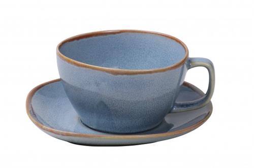 APS Ming kom met oor 10 cm blauw - keramische kom voor soep en bouillon