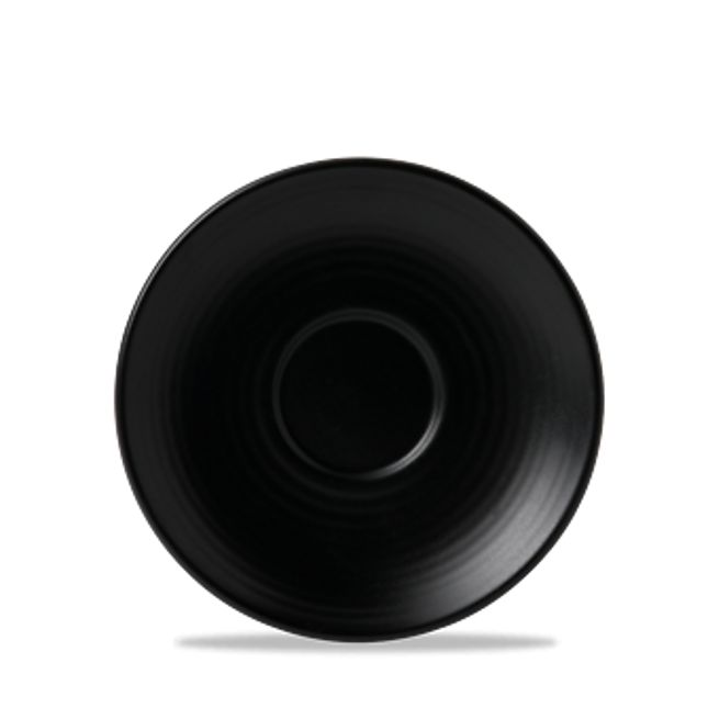 Dudson Evo Jet schotel 16,2 cm – gitzwarte porseleinen schotel voor de horeca