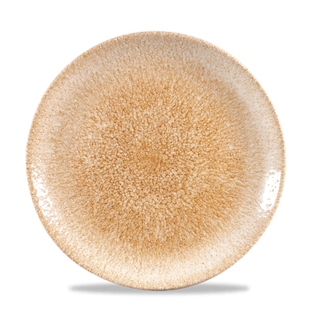 Churchill Raku Garnet Orange randloos coupebord 26cm – reactief geglazuurd stoneware voor fine dining