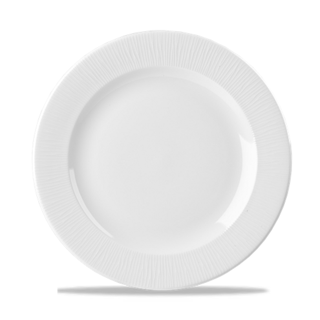 Churchill Bamboo bord op voet Ø 28 cm – gespikkeld porseleinen presentatiebord voor restaurants en hotels