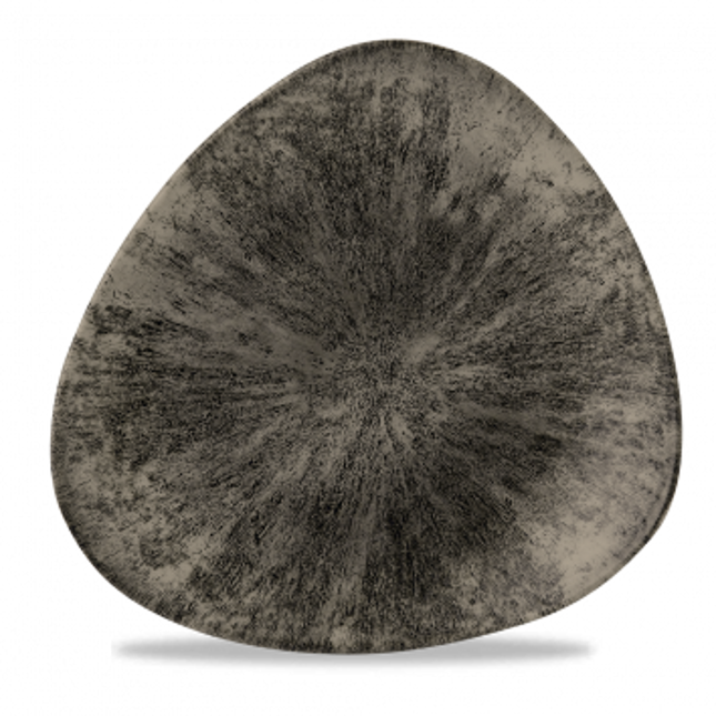 Churchill Stone Quartz Black Lotus bord Ø 25 cm – porseleinen bord voor restaurants