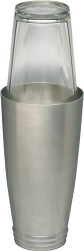 APS cocktailshaker geborsteld 880 ml - matte RVS shaker voor cocktails
