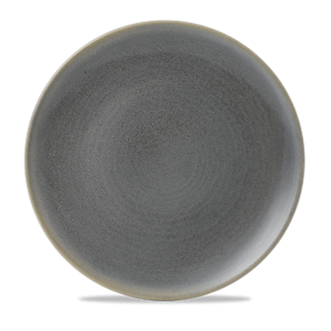 Dudson Evo Granite coupebord 27,3 cm – graniet-grijs porseleinen serveerbord voor de horeca