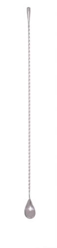 47 Ronin Teardrop barlepel zilver 50 cm – extra lange roerlepel voor cocktails in de horeca