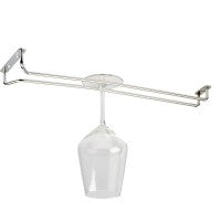 APS glazenrek chroom plafondmontage 39,5 cm - ophangrek voor glazen boven de bar