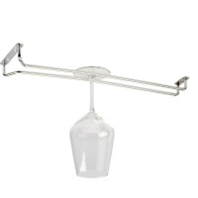 APS glazenrek chroom plafondmontage 39,5 cm - ophangrek voor glazen boven de bar