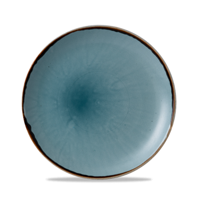 Dudson Harvest Blue coupebord 21,7 cm – blauw porseleinen bord voor fine dining