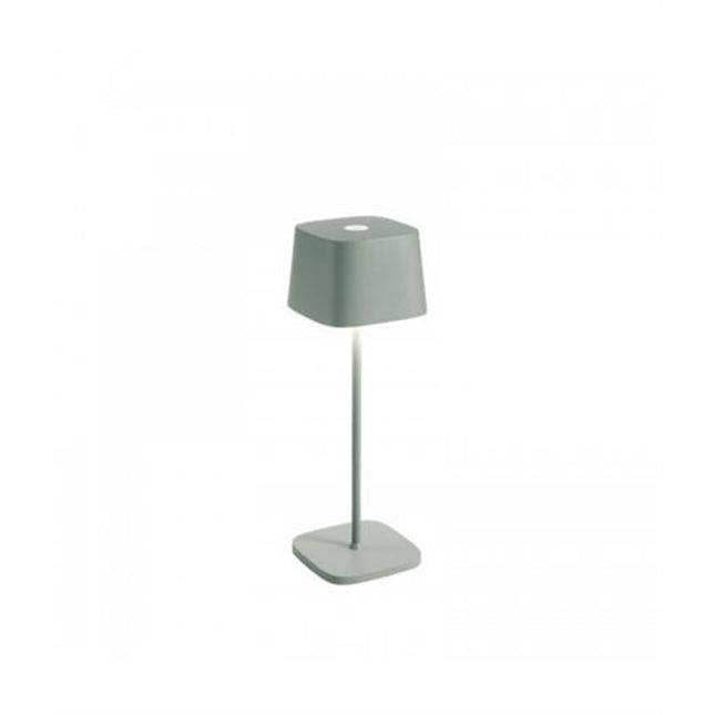 APS Ofelia PRO tafellamp saliegroen met LED-dimmer - draadloze lamp voor de horeca