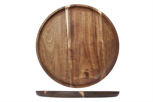 APS houten bord rond 30 cm met oil coating – serveerplank voor buffet en borrelplank