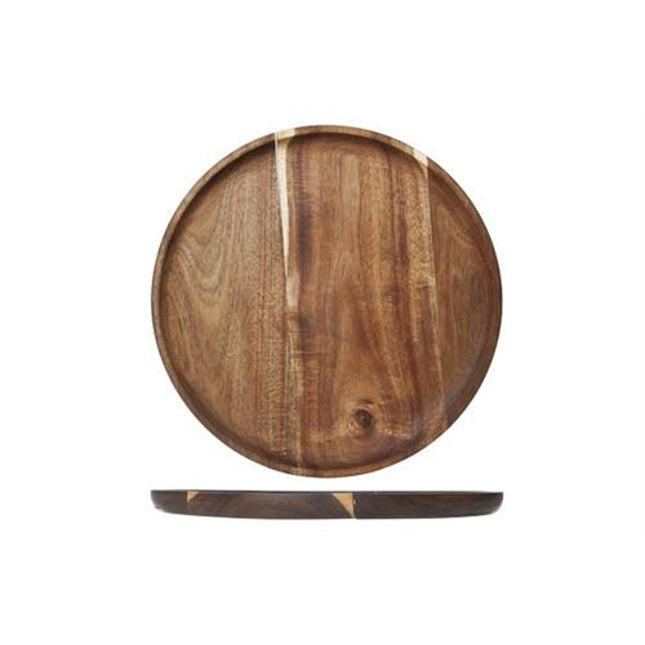 APS houten bord rond 30 cm met oil coating – serveerplank voor buffet en borrelplank