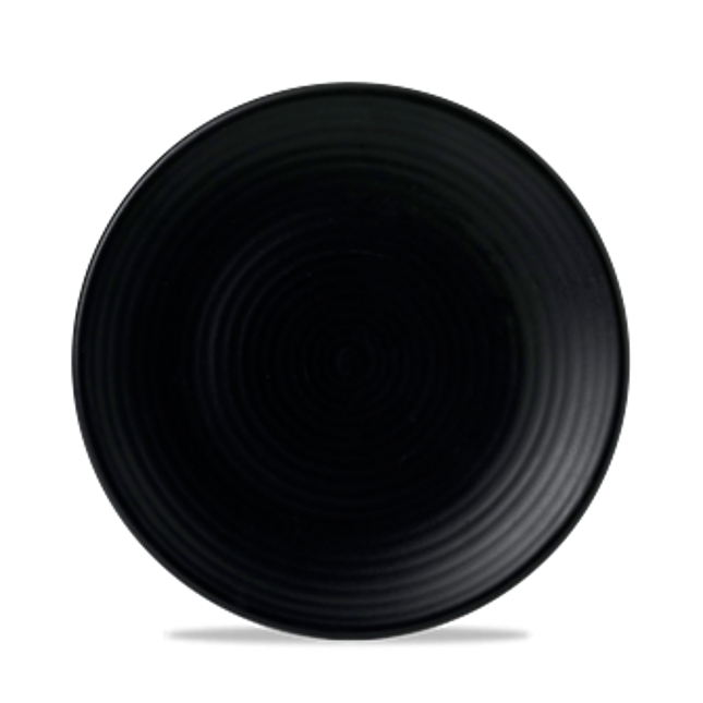 Dudson Evo Jet coupebord 22,9 cm – gitzwart porseleinen coupebord voor fine dining