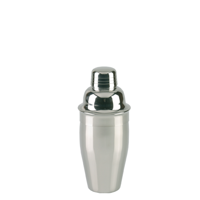 APS cocktailshaker gepolijst 3-delig 330 ml - compacte shaker voor bartenders