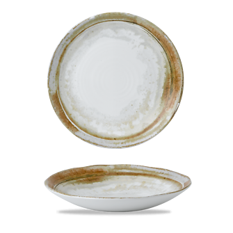 Dudson Sandstone organische coupekom 27,9 cm – zandsteenkleurige porseleinen kom voor fine dining