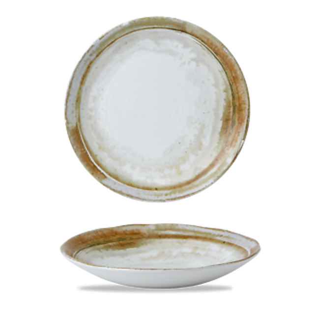 Dudson Sandstone organische coupekom 27,9 cm – zandsteenkleurige porseleinen kom voor fine dining
