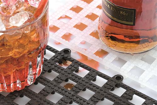 APS DriDek glazenmat transparant 30,5 x 30,5 cm - koppelbare mat voor glazen