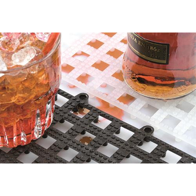 APS DriDek glazenmat transparant 30,5 x 30,5 cm - koppelbare mat voor glazen