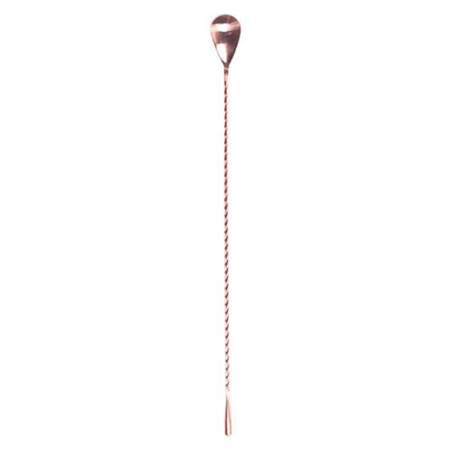 47 Ronin barlepel koperkleurig 40 cm – lange roerlepel voor hoge mixing glazen in de bar