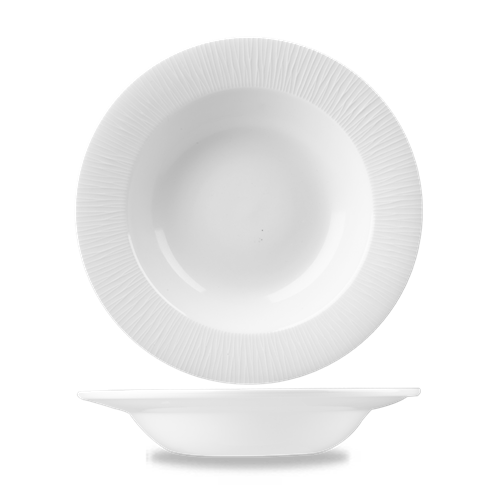 Churchill Bamboo kom met rand Ø 25 cm – gespikkeld porseleinen kom voor soep en salade