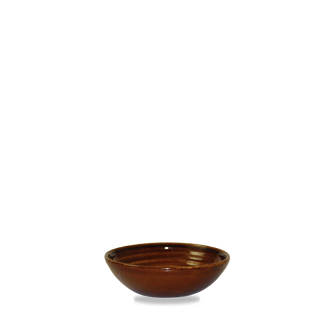 Churchill Cinnamon Ripple dipschaal 140 ml – bruine keramische saucier voor restaurants