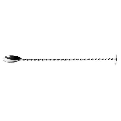 47 Ronin barlepel de luxe verzilverd 27 cm – roerlepel met platte top voor cocktailbars
