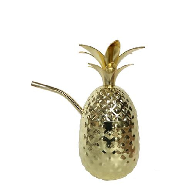 47 Ronin metalen ananasbeker goud 455 ml met rietje – tiki drinkbeker voor cocktailbar