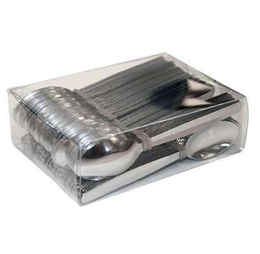 Theelepels RVS in pvc box 120/set – EMGA