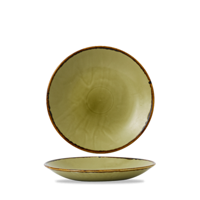 Dudson Harvest Green diep coupebord 25,5 cm – groen porseleinen diep bord voor restaurants