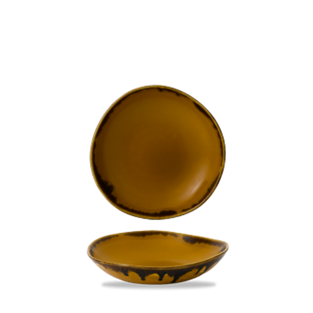Dudson Harvest Mustard ronde kom 25,3 cm – mosterdgele porseleinen ronde kom voor de horeca