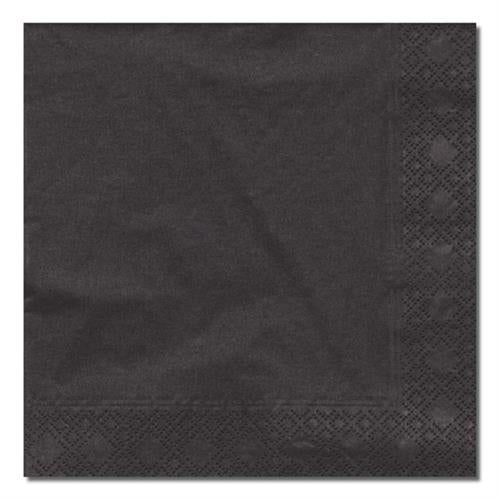 APS cocktailservetten zwart 24 x 24 cm - papieren servetten voor bar en horeca