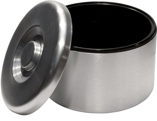 APS ronde ijsbak aluminium 10 liter - ijsemmer met afvoer voor de bar