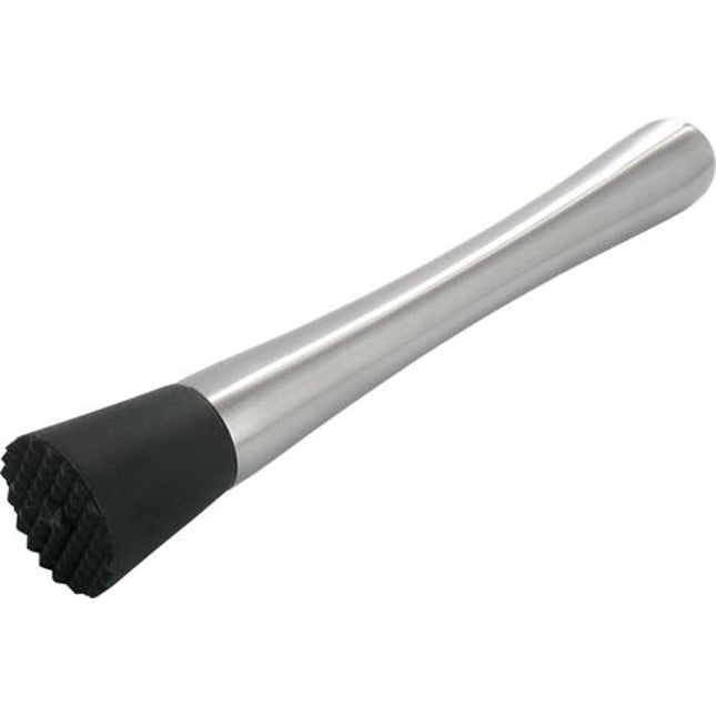 APS muddler RVS met zwarte kop 21 cm - stamper voor cocktails in de bar