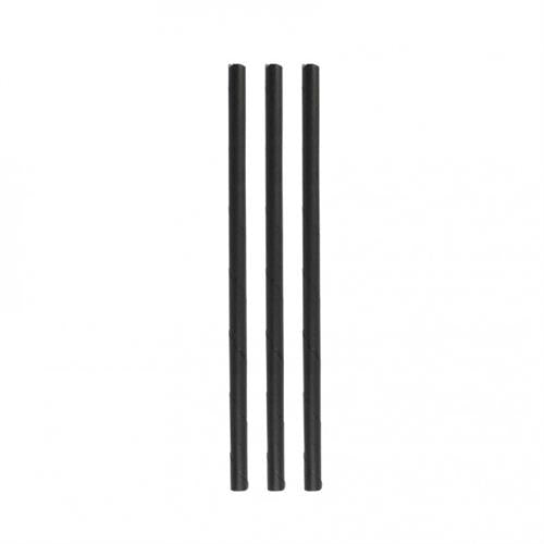 APS eco papieren rietjes zwart 6 x 150 mm - duurzame rietjes voor de bar